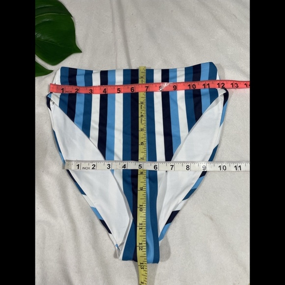 NEW Chelsea28 Easy Retro‎ High Waist Swim Bikini Bottoms Blue [ Small ] 4105 - Picture 4 of 11
